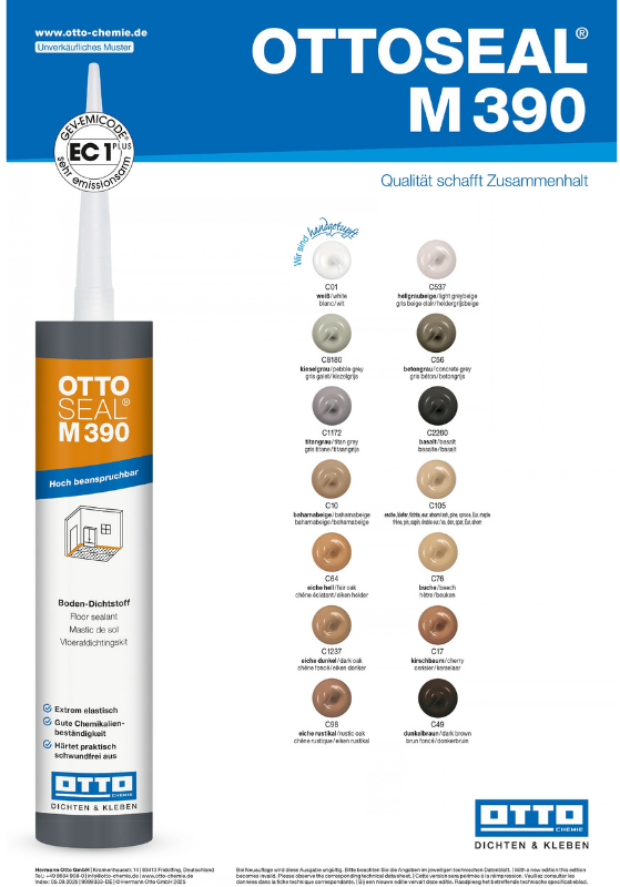 Kleurenkaart_Ottoseal_m390 Kleurenkaart_Ottoseal_m390